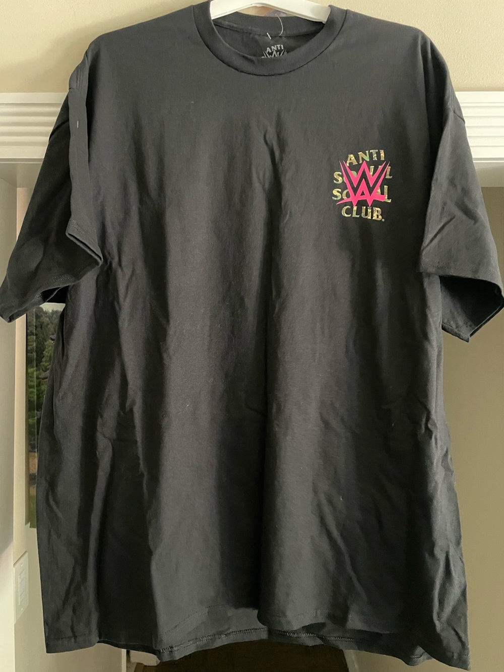 Anti Social Social Club WWE Men’s Black Logo T‑Shirt-Size XXL-NWT